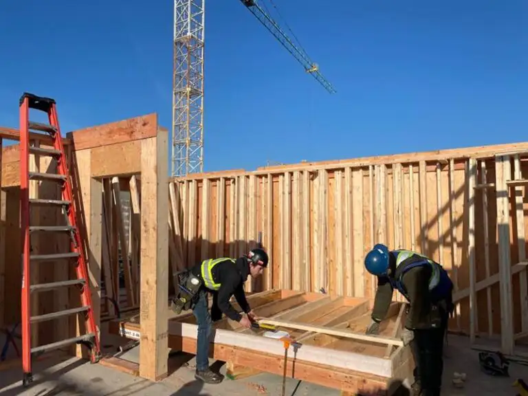 Team Nuframe working together with prefabricated walls, on a 6 storey condo project in Richmond BC.